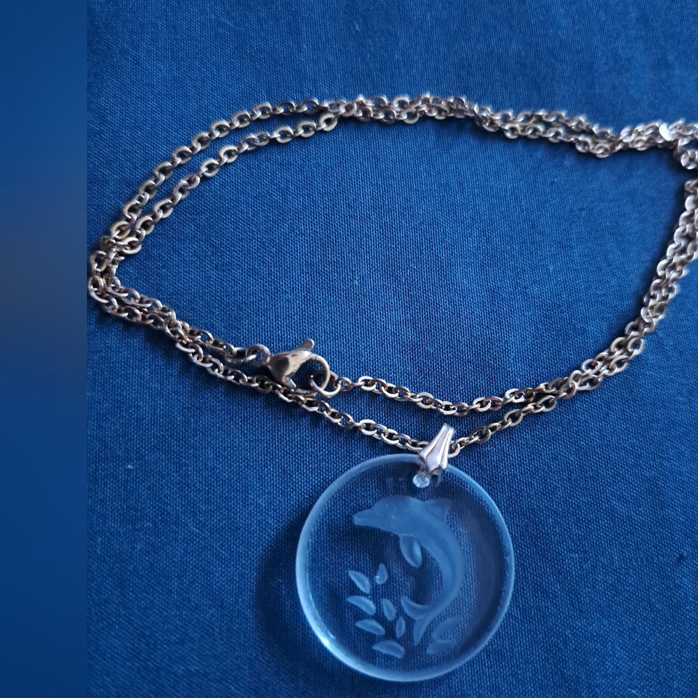 Glass Dolphin Necklace